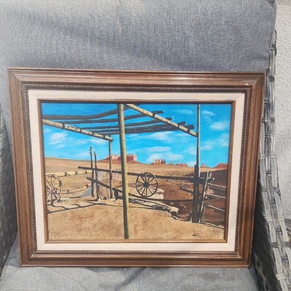 Rustic Western Landscape Framed Art Print - Picture 1 of 4